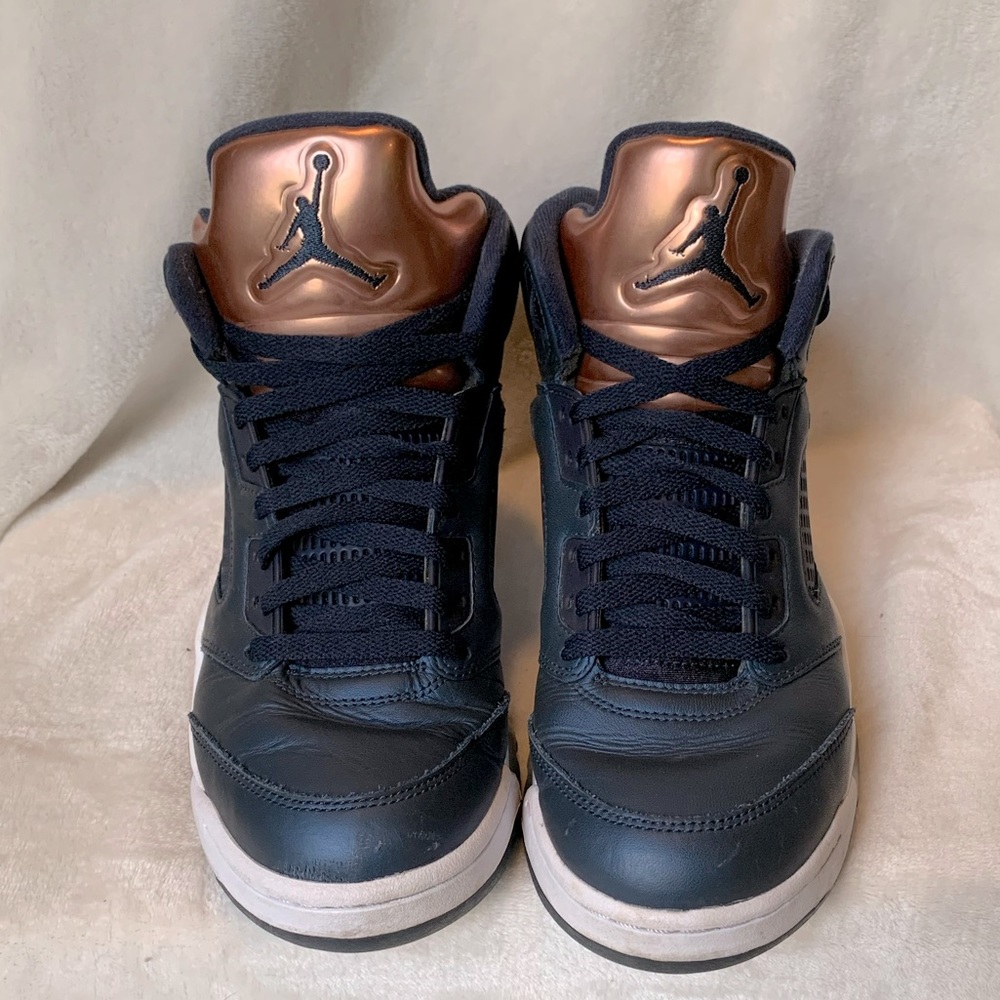Air Jordan 5 Retro “Bronze” Navy 136027- 416 Mens Size 9